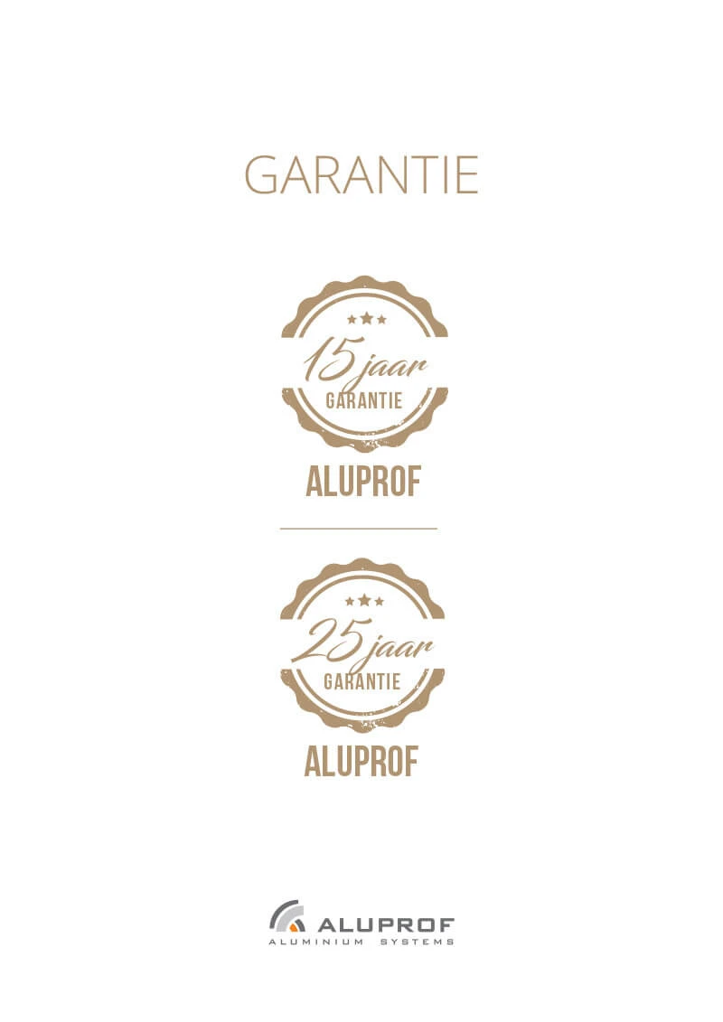 ALUPROF VERLENGT GARANTIETERMIJN OP HAAR PRODUCTEN